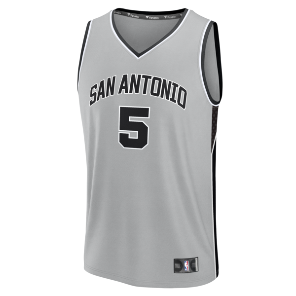 Stephon Castle San Antonio Spurs  Youth  Fast Break Jersey - Statement Edition - Silver