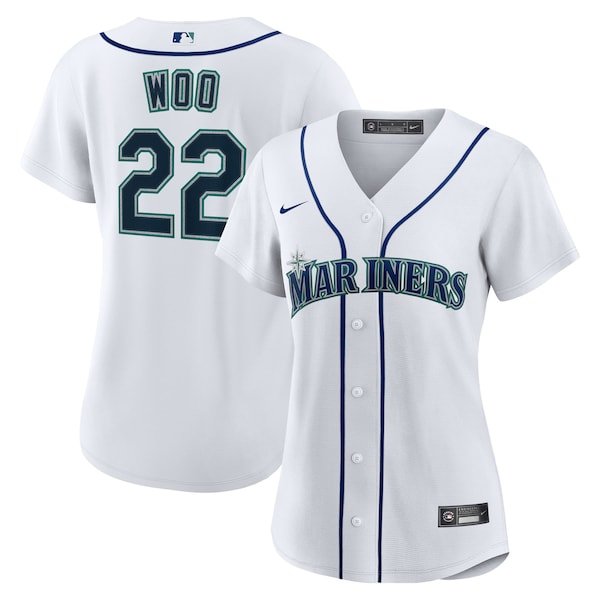 Women's Seattle Mariners Bryan Woo Nike White Home Replica Jersey