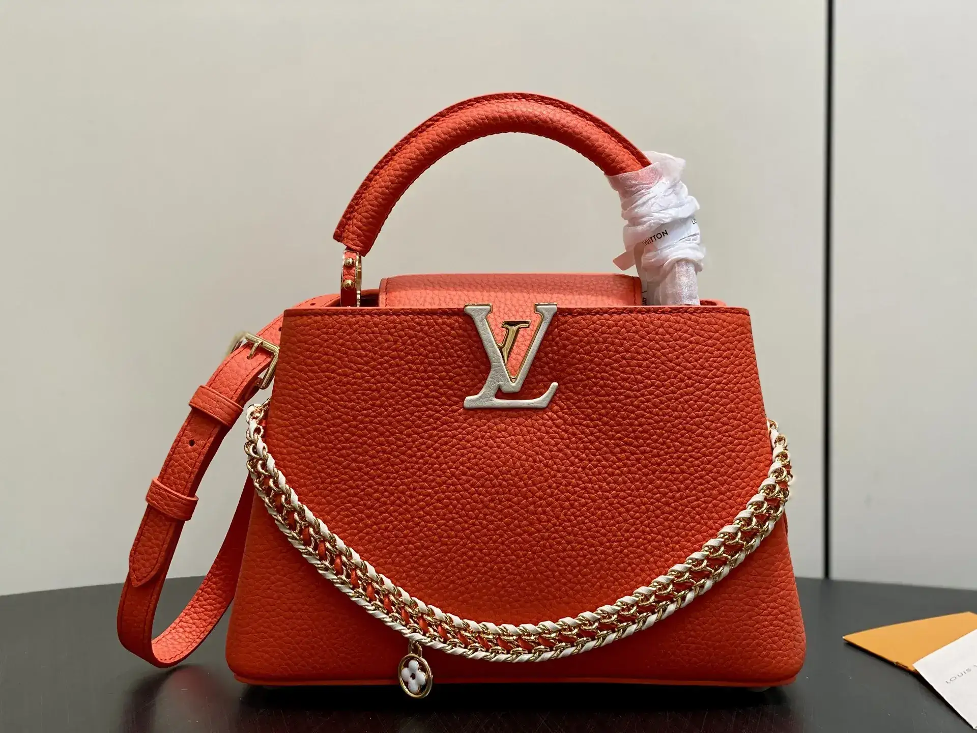 Louis Vuitton Red Capucines Top Handle Bag product photo from LabelPicks