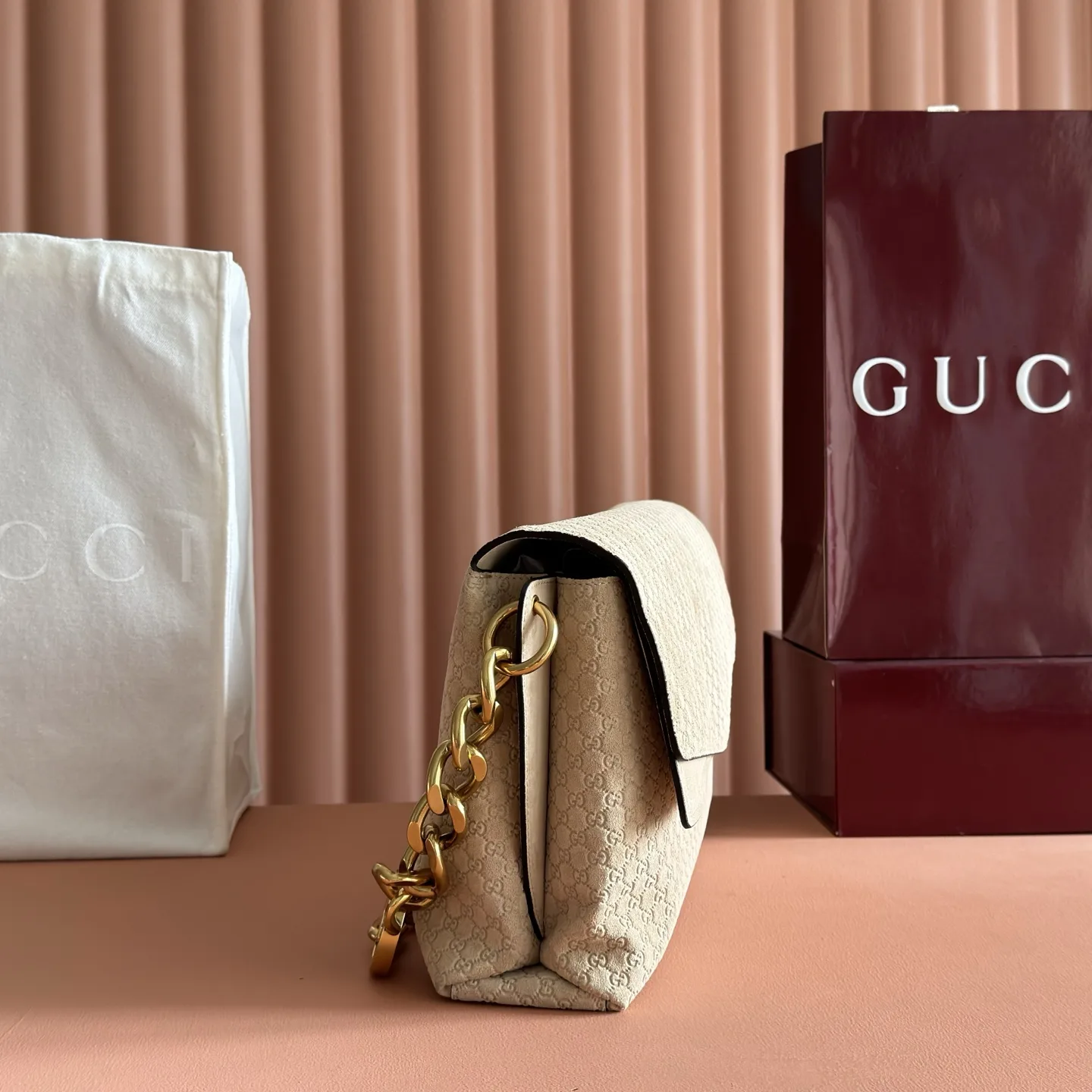 Gucci Beige GG Supreme Canvas Shoulder Bag product photo from LabelPicks