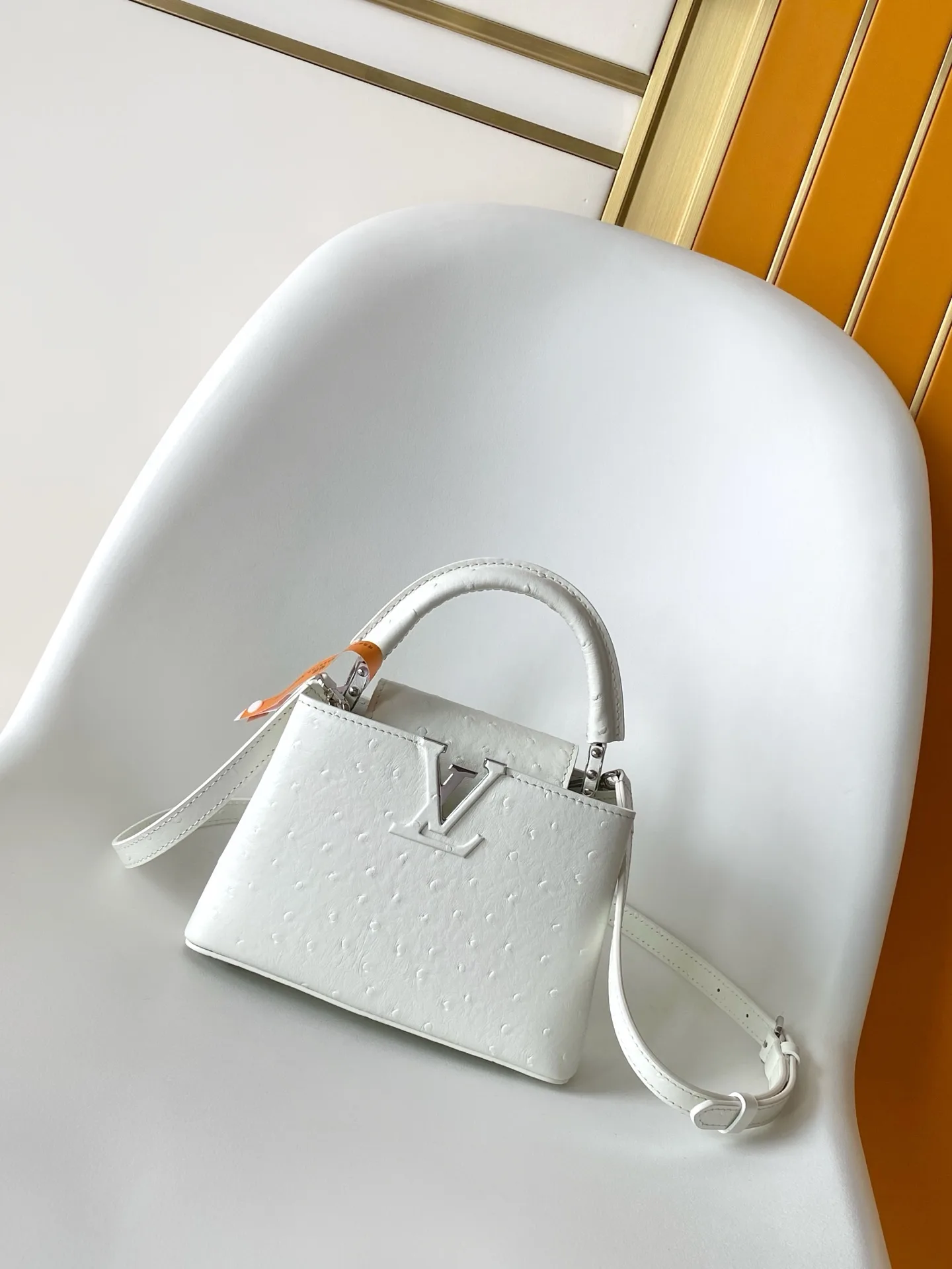 Louis Vuitton Capucines Black Grained Leather Top Handle Bag product photo from LabelPicks