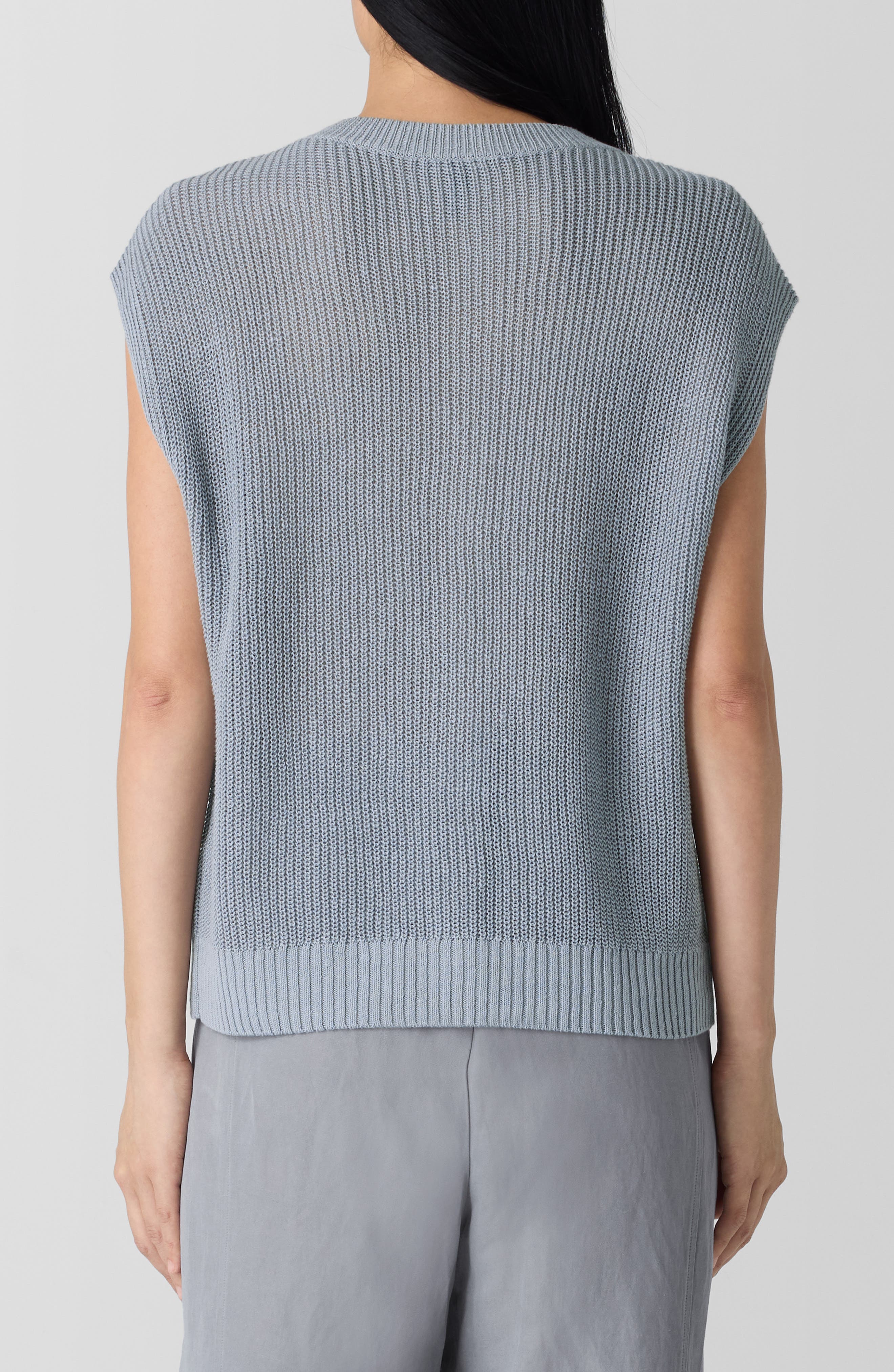 Eileen Fisher Organic Linen & Organic Cotton Sweater Vest
