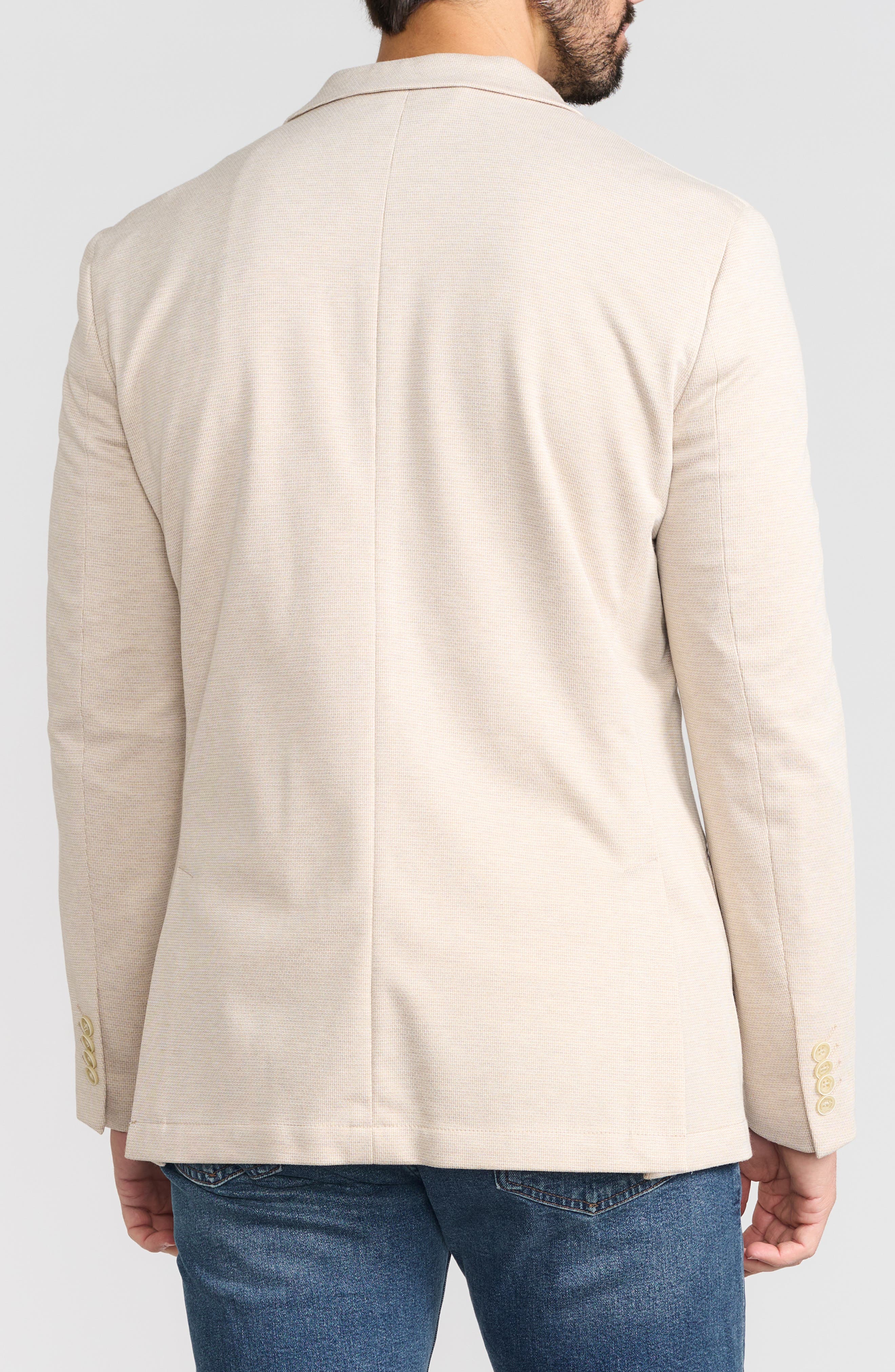 SAVILE ROW CO Tan Textured Neat Knit Sport Coat
