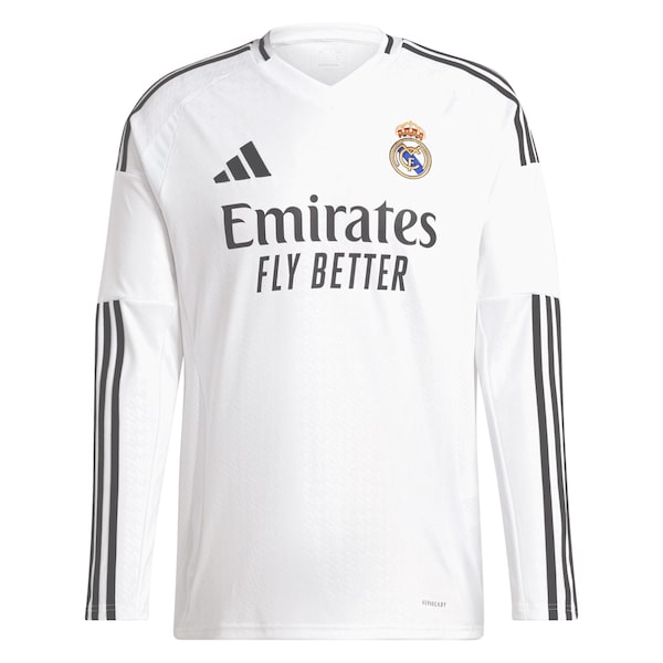 Los Merengues adidas 2024/25 Home Replica Long Sleeve Jersey - White