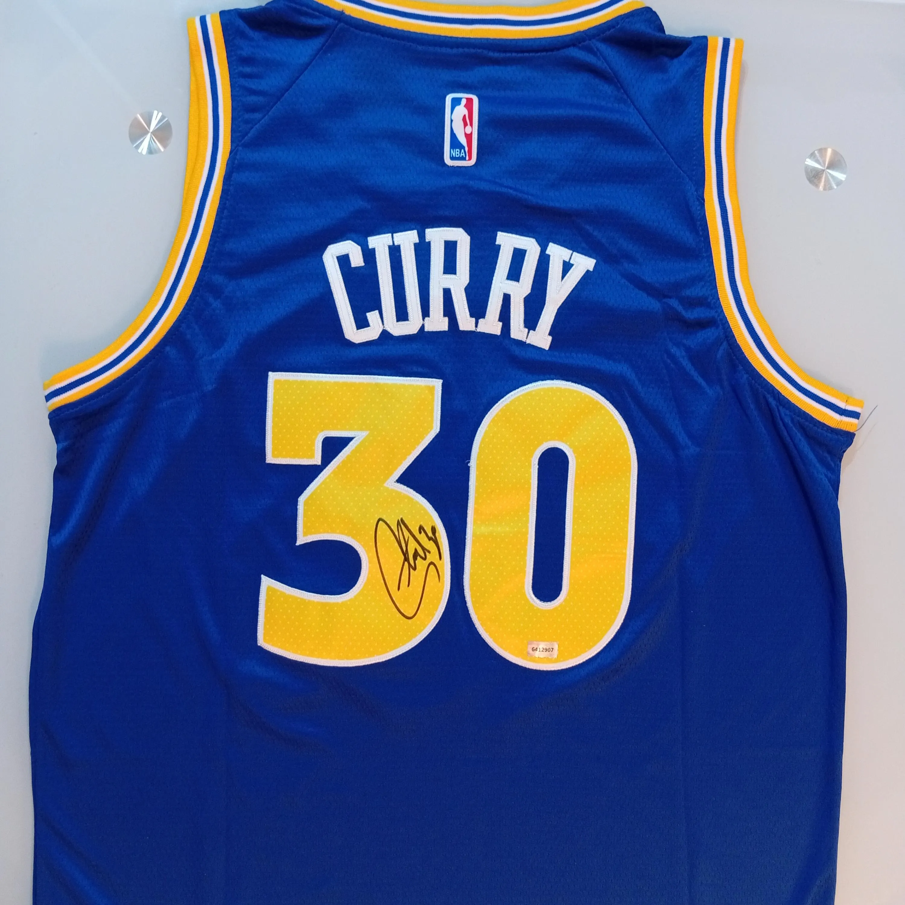 Stephen Curry Signed Autographed Warriors Basketball Jersey with COA