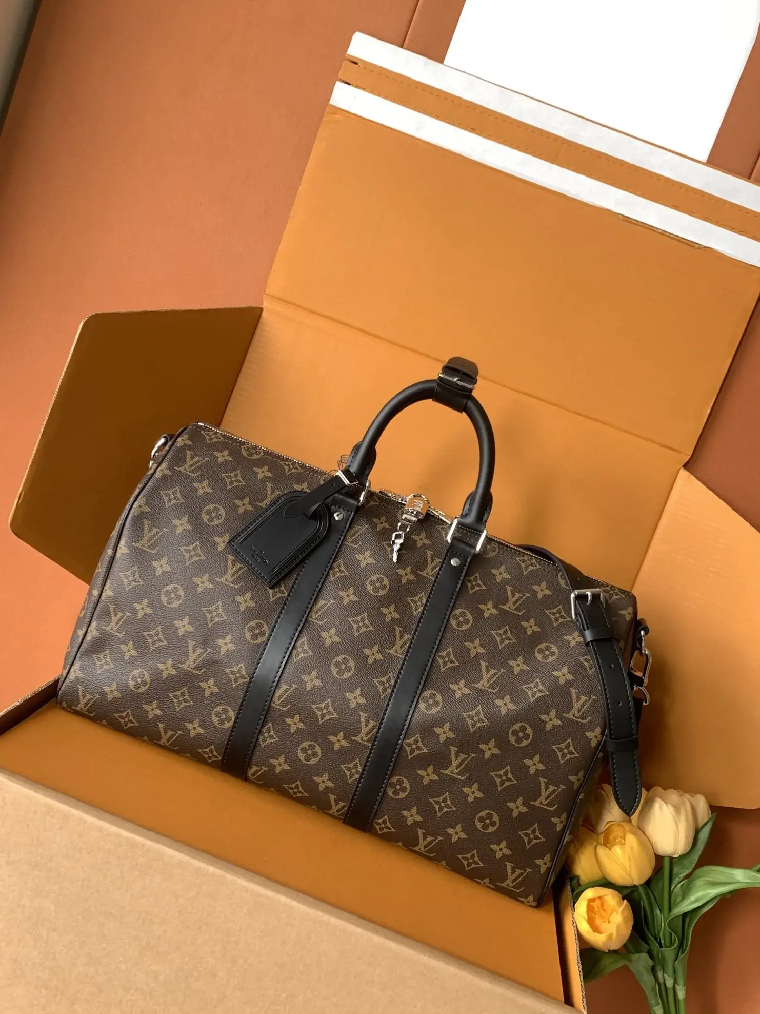 Louis Vuitton Keepall Black Monogram Canvas Tote Bag product photo from LabelPicks
