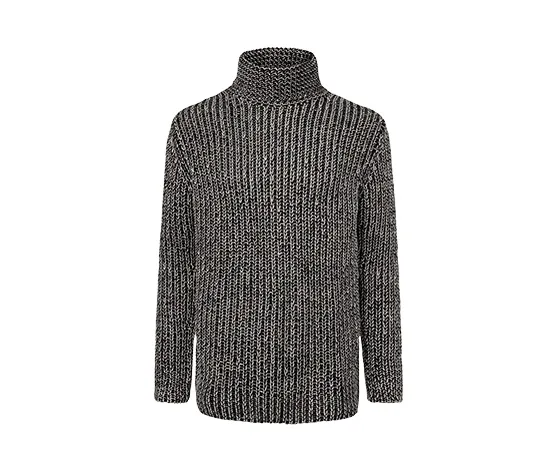 Grobstrickpullover mit Rollkragen