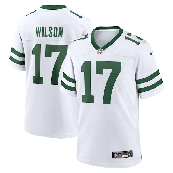 Garrett Wilson New York Jets Nike Legacy Player Game Jersey - White/Green