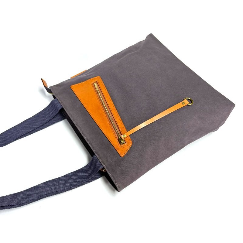 Gray Oversized Canvas Tote Purse