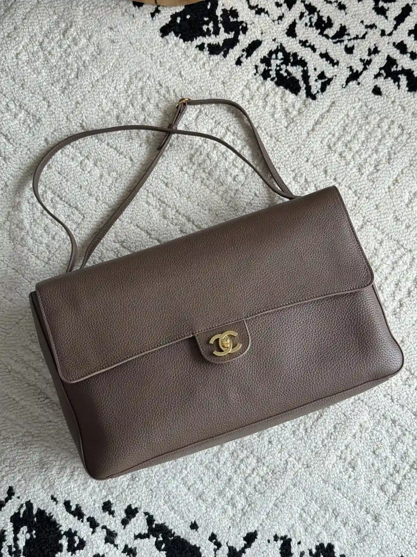 Chanel Classic Flap Burgundy Grained Leather Shoulder Bag product photo from LabelPicks