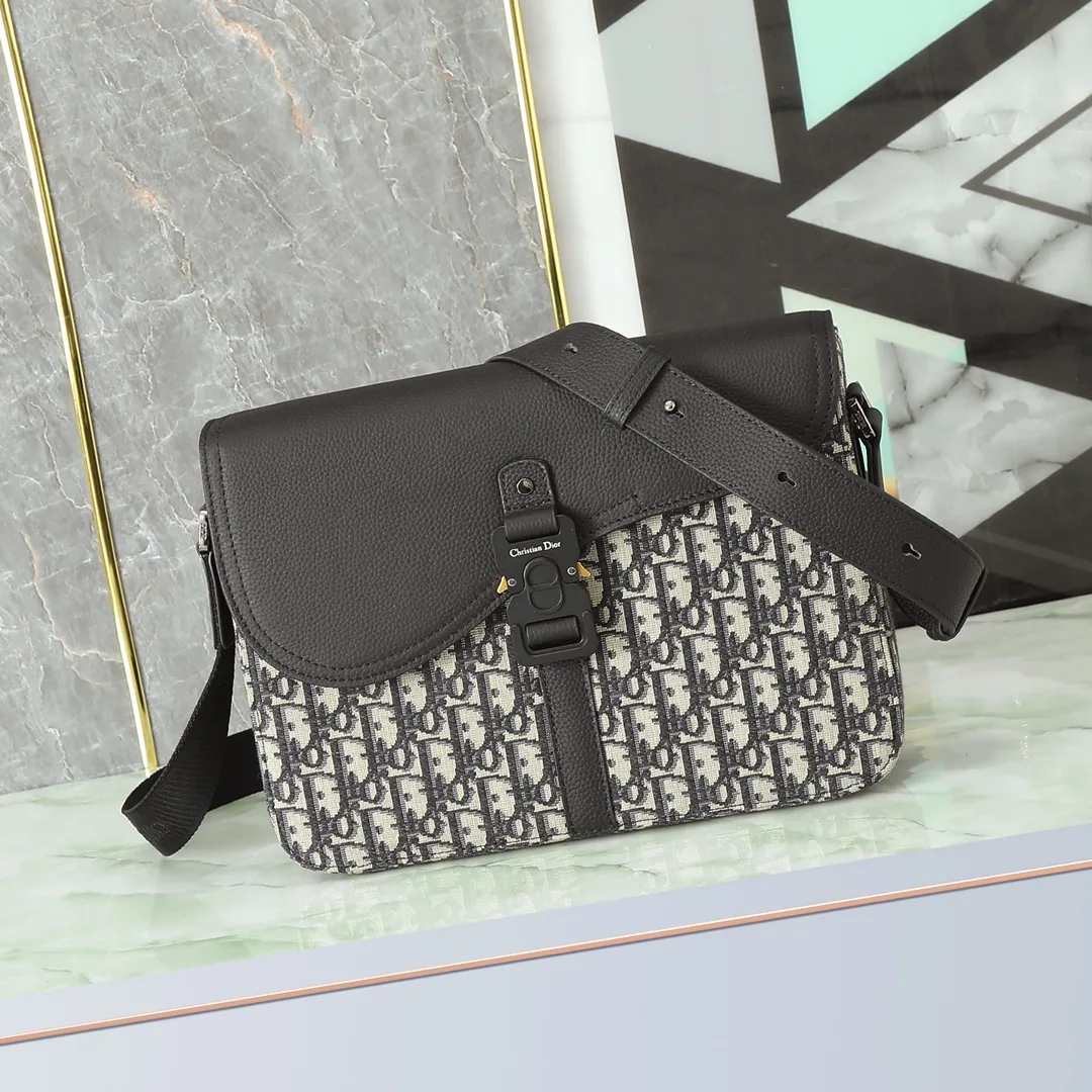 Dior Black Oblique Canvas Saddle Bag product photo from LabelPicks