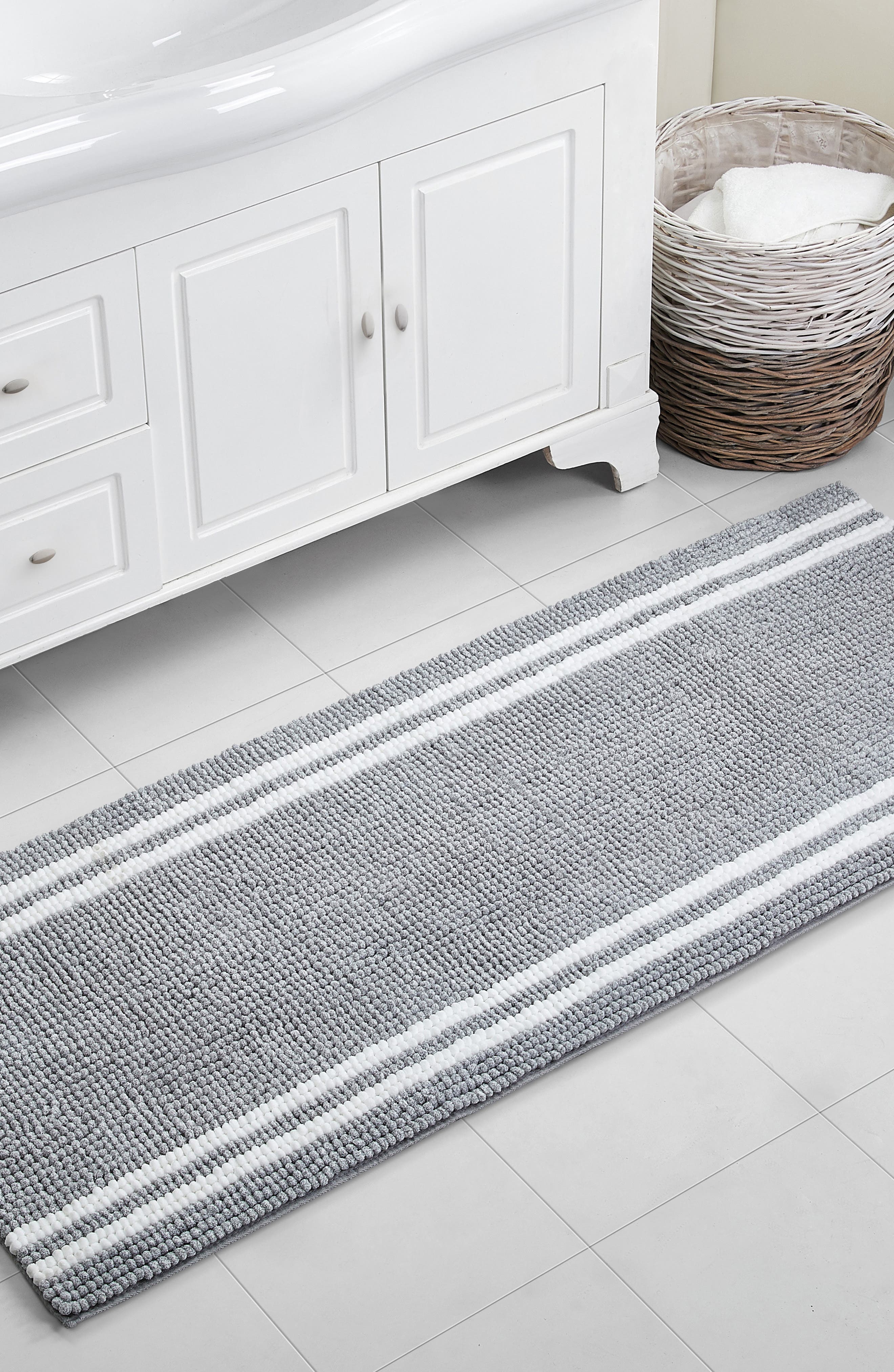 VCNY HOME Hotel Stripe Bath Runner Rug