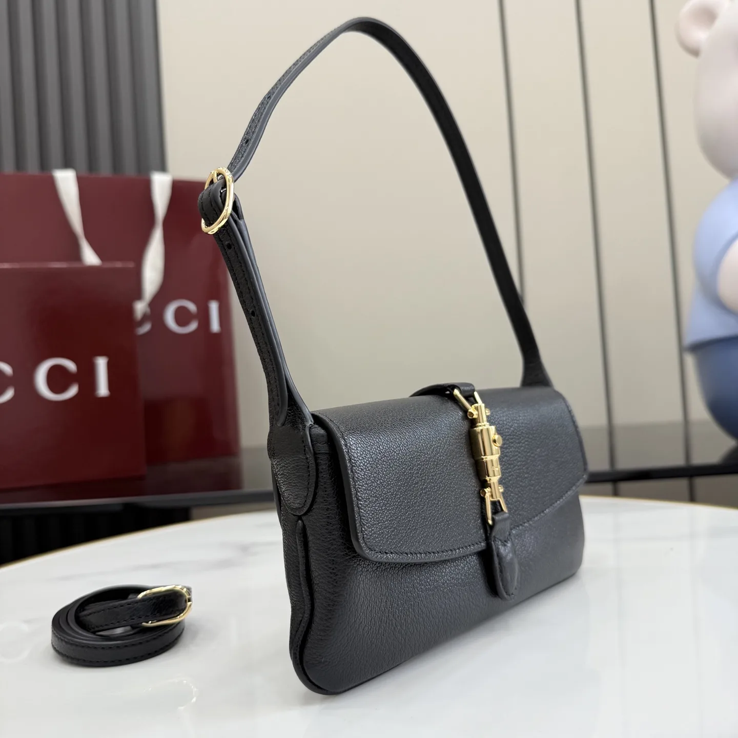 Gucci Black Jackie Quilted Leather Shoulder Bag product photo from LabelPicks