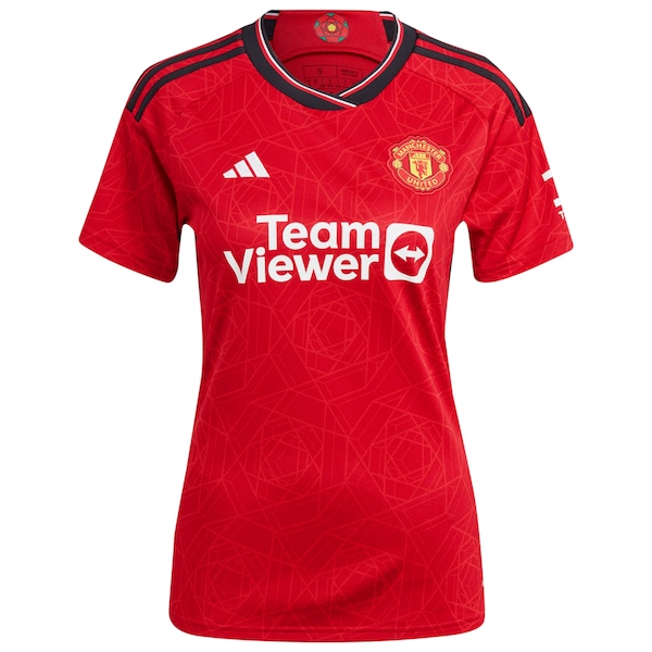 Manchester United adidas Women's 2023/24 Home Replica Jersey - Red
