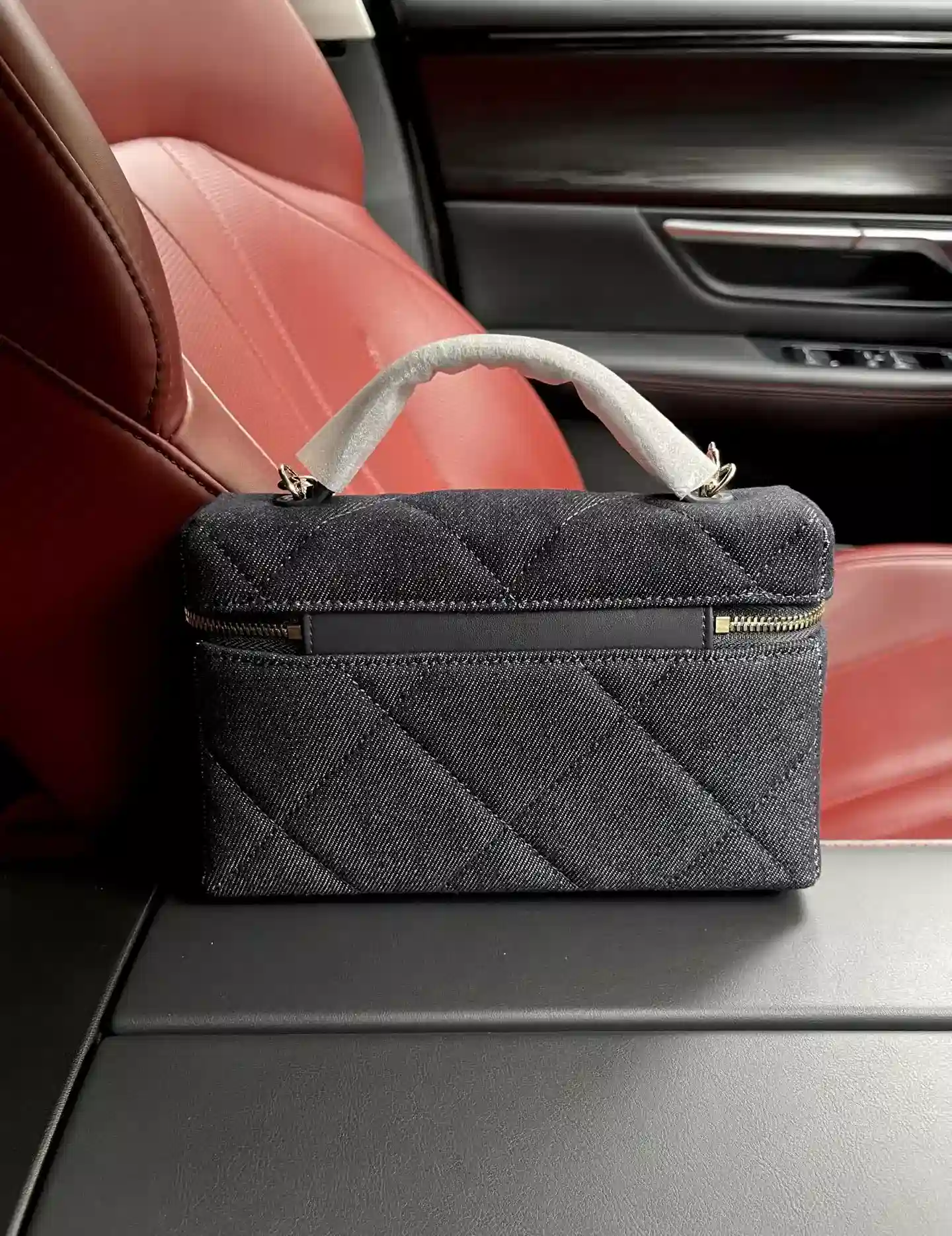 Chanel Navy Quilted Leather Top Handle Bag product photo from LabelPicks