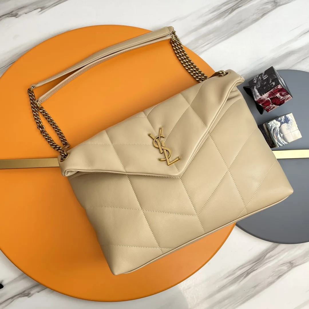 Saint Laurent Loulou Beige Quilted Leather Shoulder Bag product photo from LabelPicks