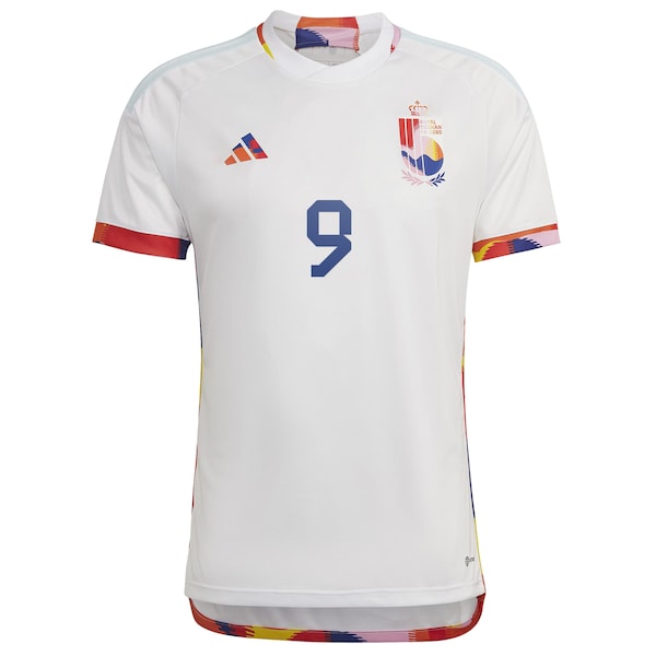 Romelu Lukaku Belgium National Team adidas 2022/23 Away Replica Jersey - White