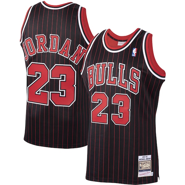 Michael Jordan Chicago Bulls 1995/96 Hardwood Classics Authentic Jersey - Black/Scarlet/White