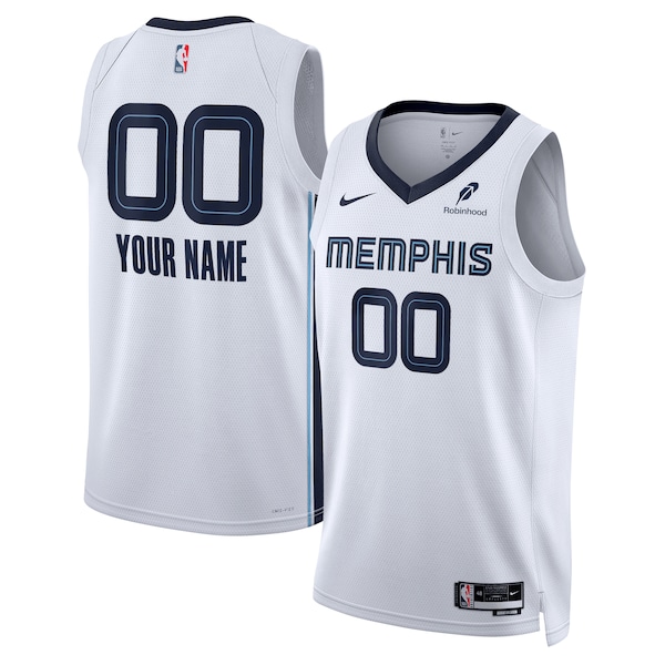 Memphis Grizzlies Nike Unisex Custom Swingman Badge Jersey - Association Edition - White