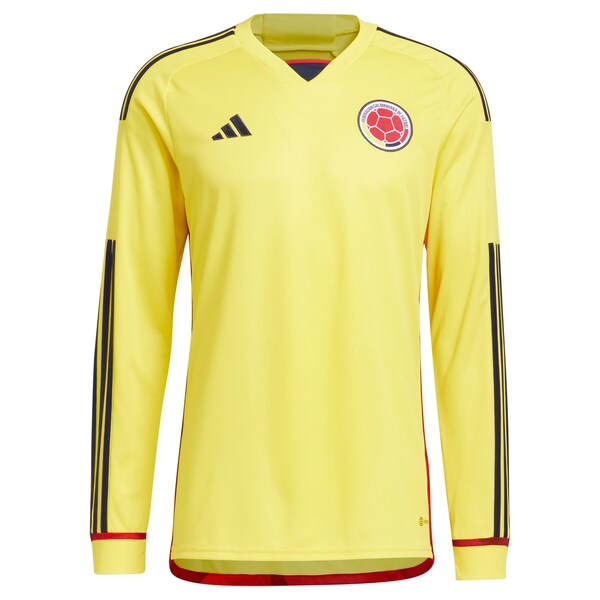 Colombia National Team adidas 2022/23 Home Replica Long Sleeve Blank Jersey - Yellow