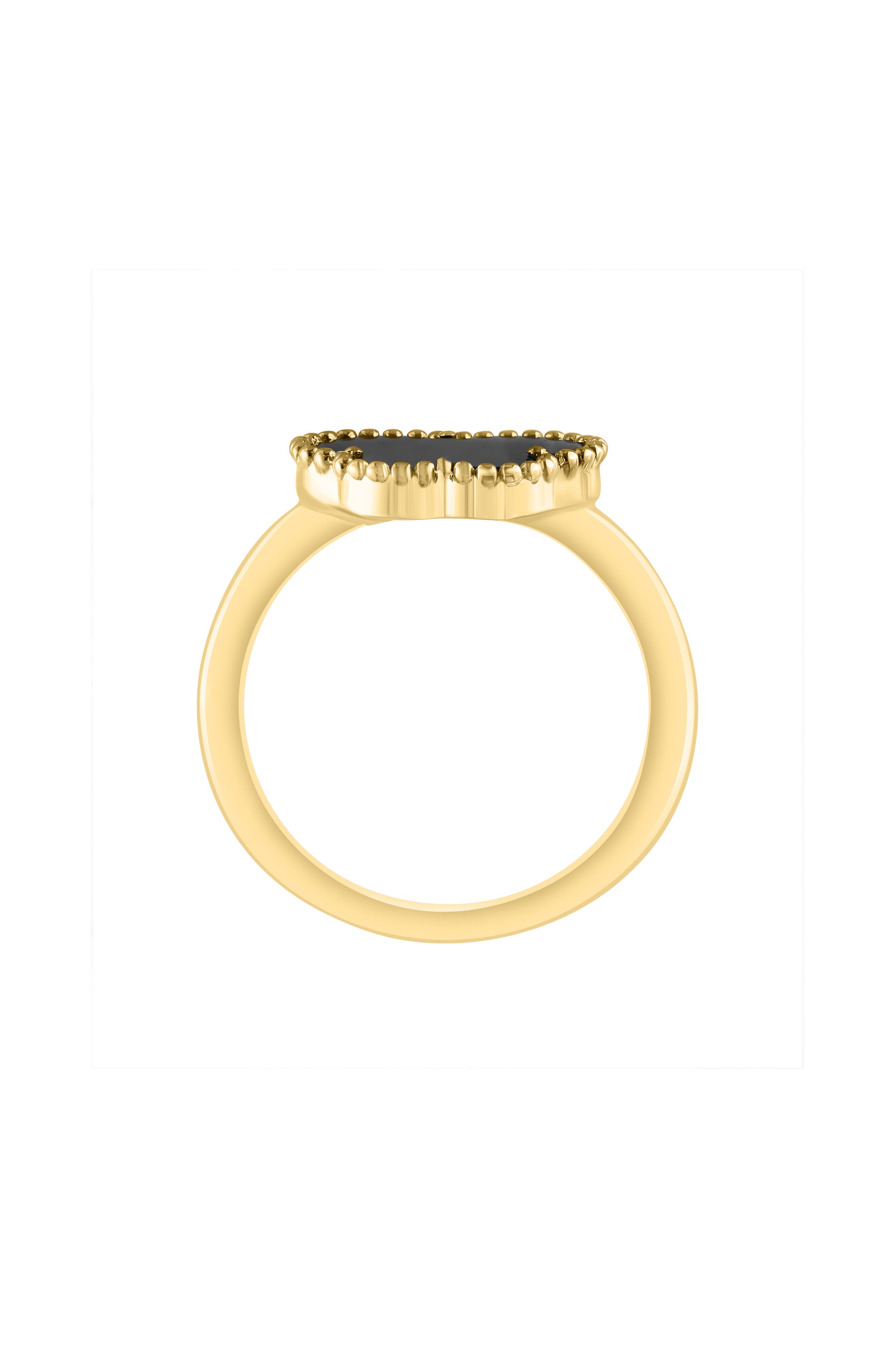 EFFY 14K Yellow Gold Onyx Butterfly Ring