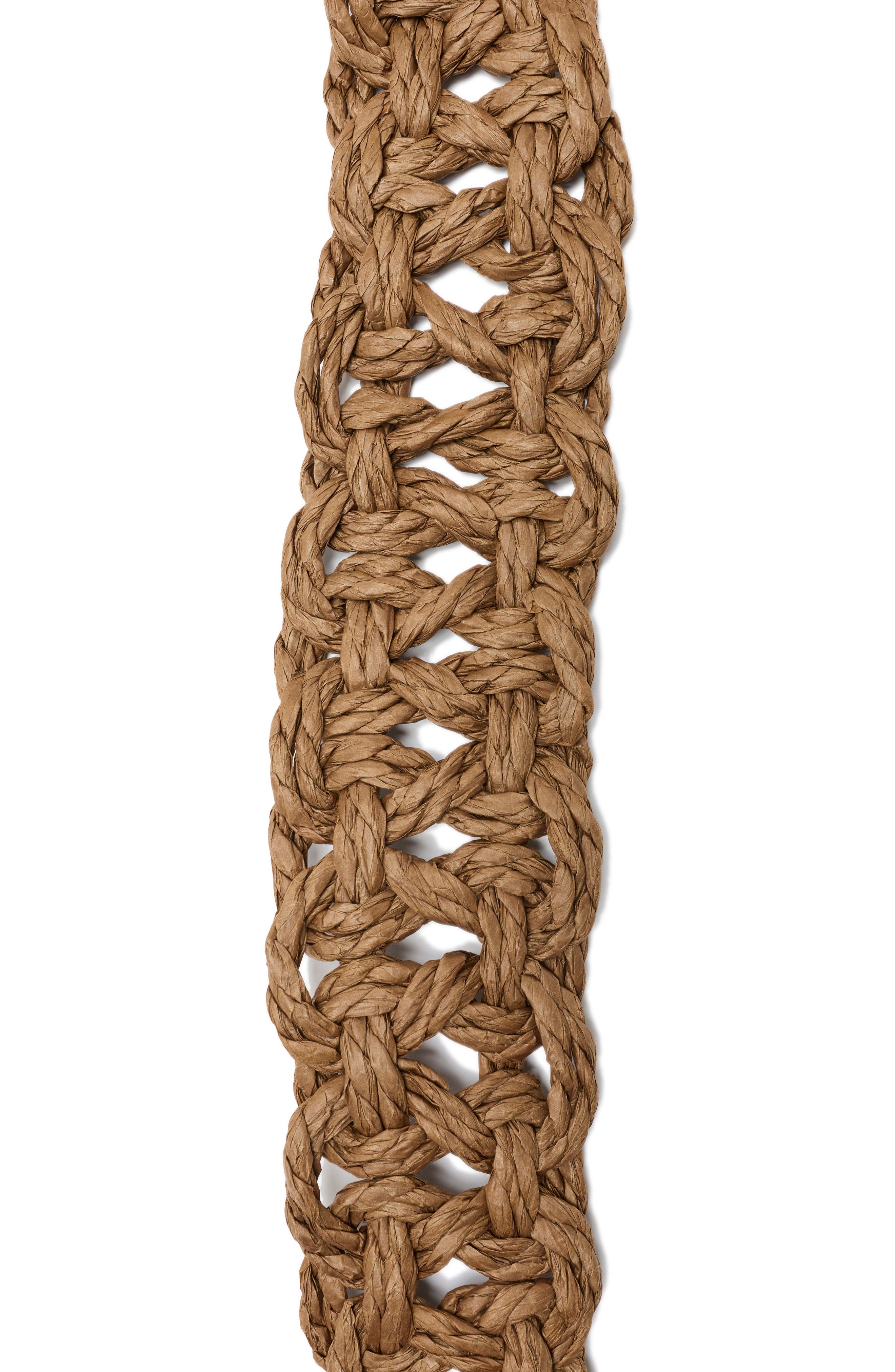 Vince Camuto Wide Woven Straw Belt
