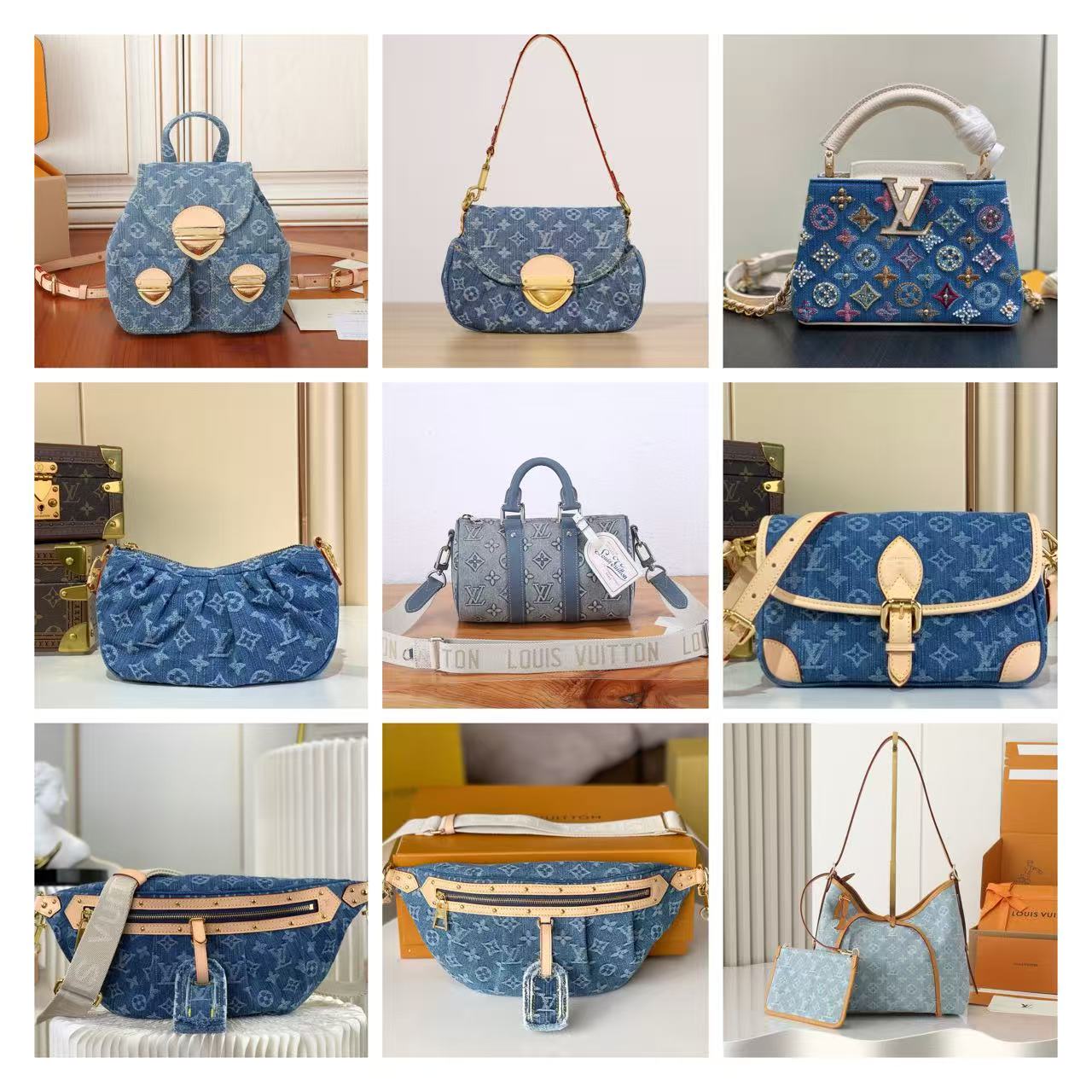 Louis Vuitton denim bags / various styles and sizes available