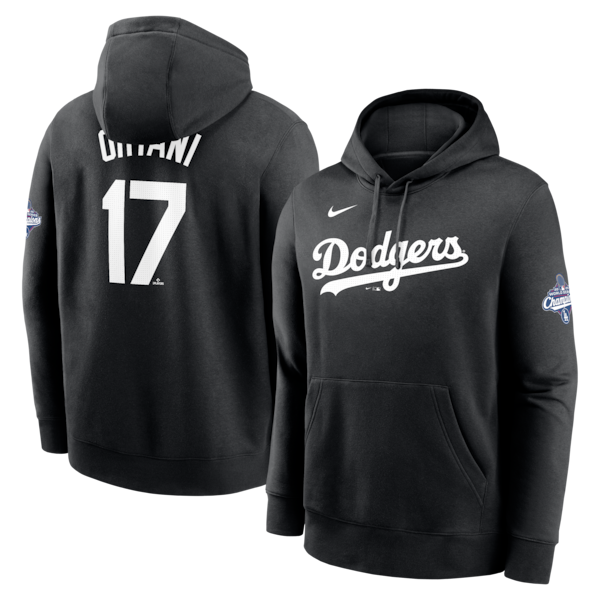 Shohei Ohtani Los Angeles Dodgers Nike 2025 World Series Champions Name & Number Hoodie - Black