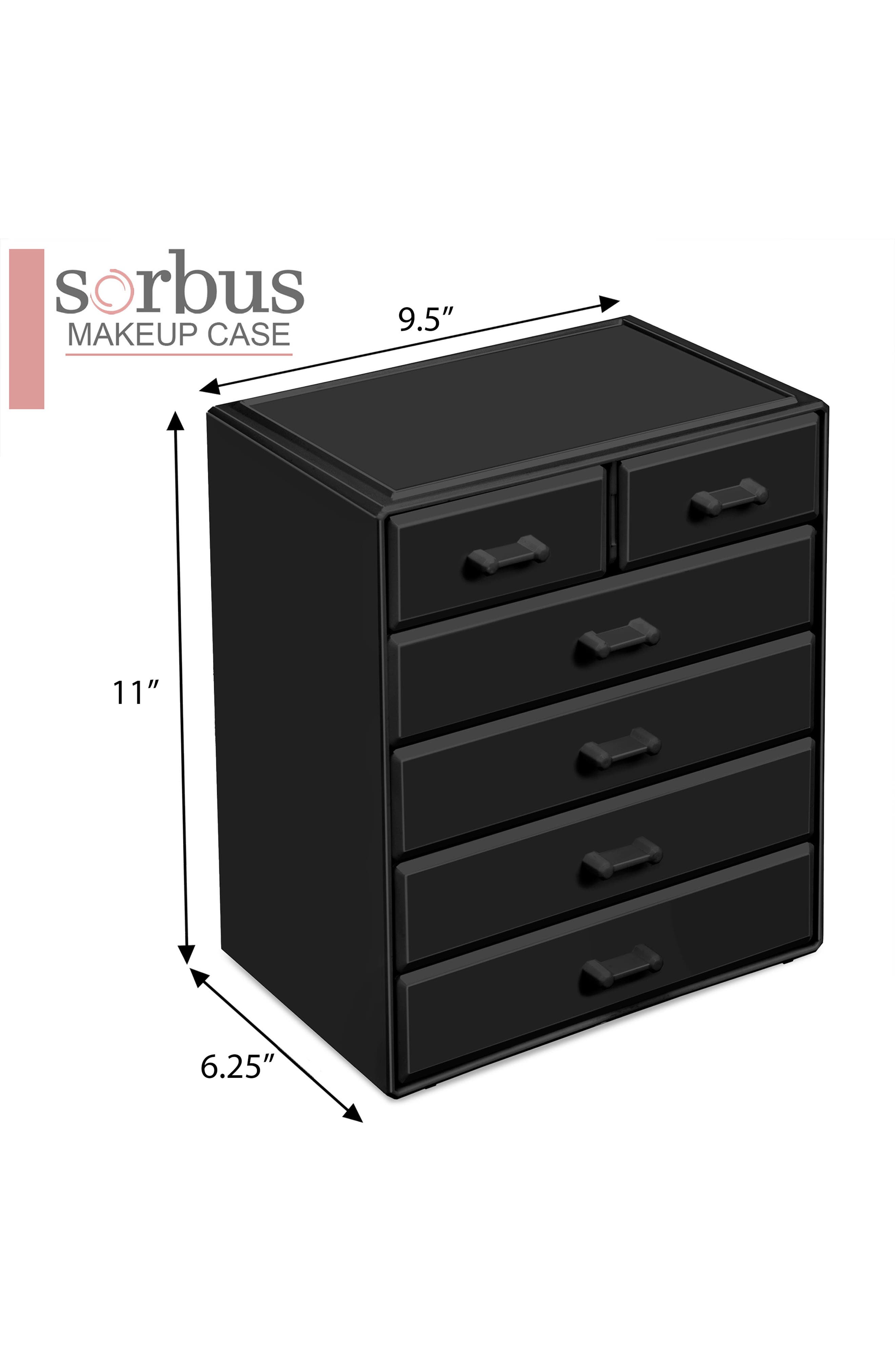 SORBUS Large 6 Drawer Makeup Case