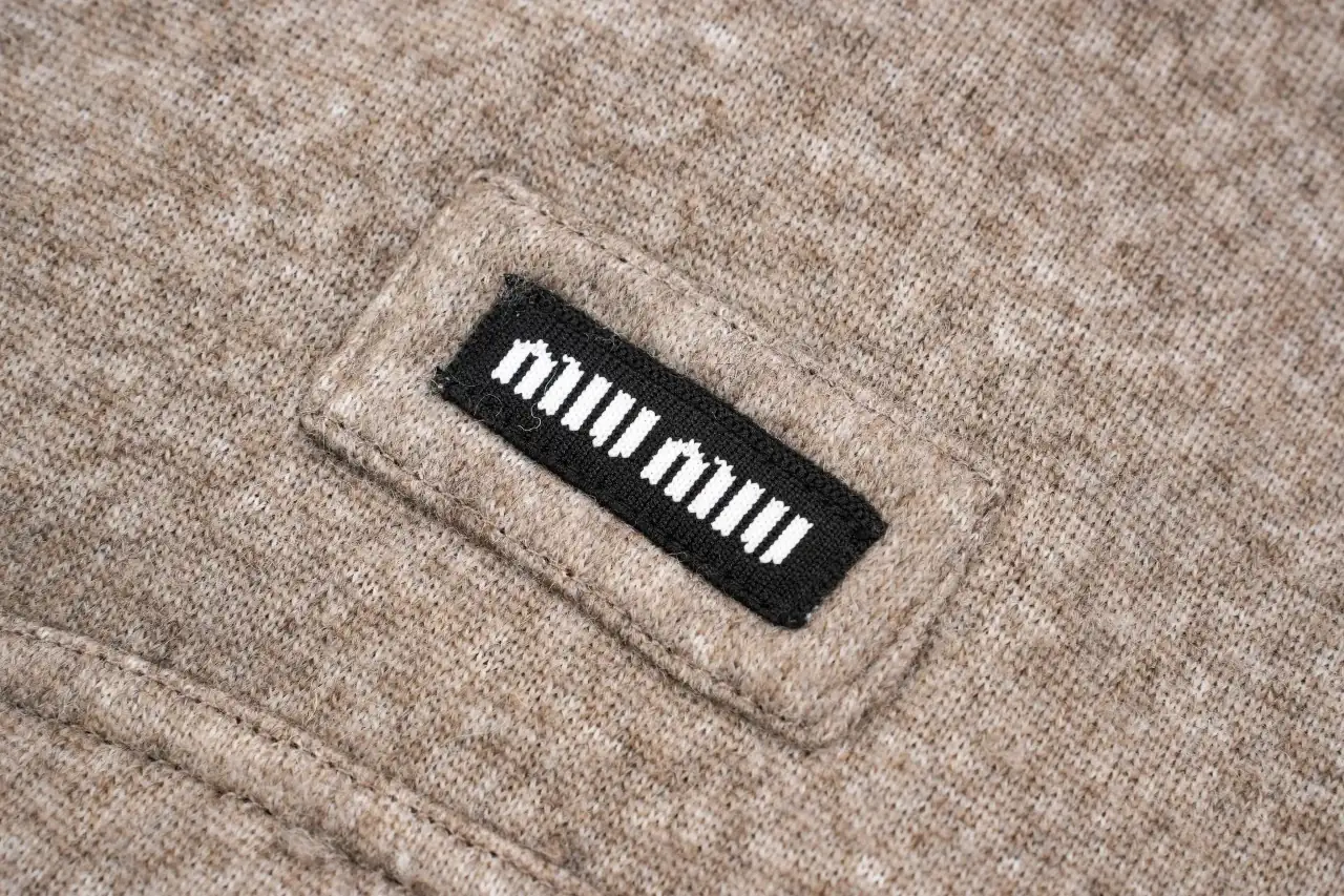 Miu Miu Maillard Brown Logo Sherpa Jacket product photo from LabelPicks