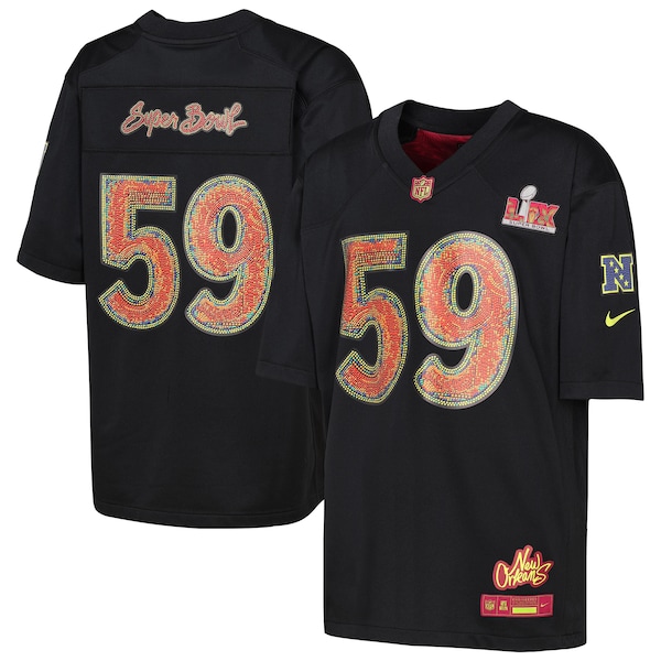 Nike Youth Super Bowl LIX Game Jersey - Black