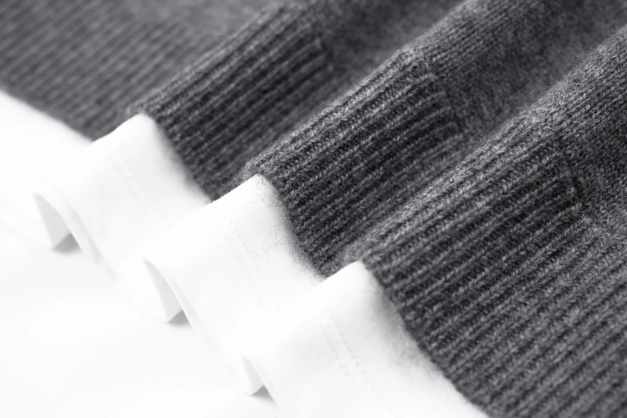 Miu Miu Grey Layered Effect V Neck Sweater product photo from LabelPicks