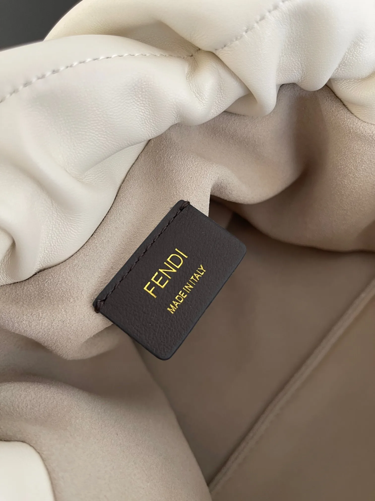 Fendi Baguette White Lambskin Bucket Bag product photo from LabelPicks