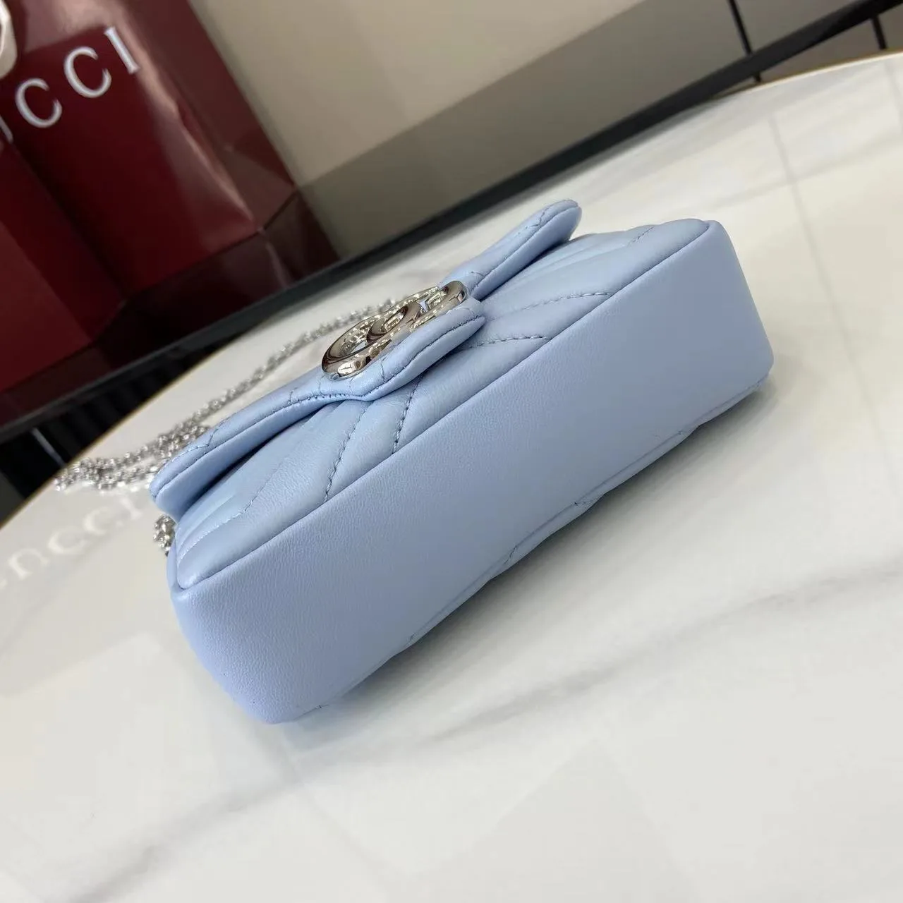 Gucci Marmont Blue GG Supreme Canvas Crossbody Bag product photo from LabelPicks