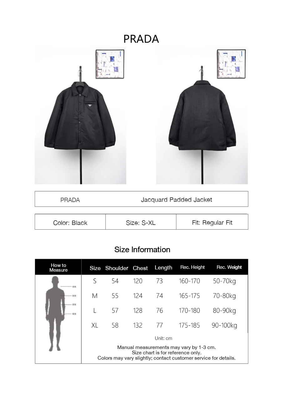 Prada Black Jacquard Triangle Logo Padded Jacket product photo from LabelPicks