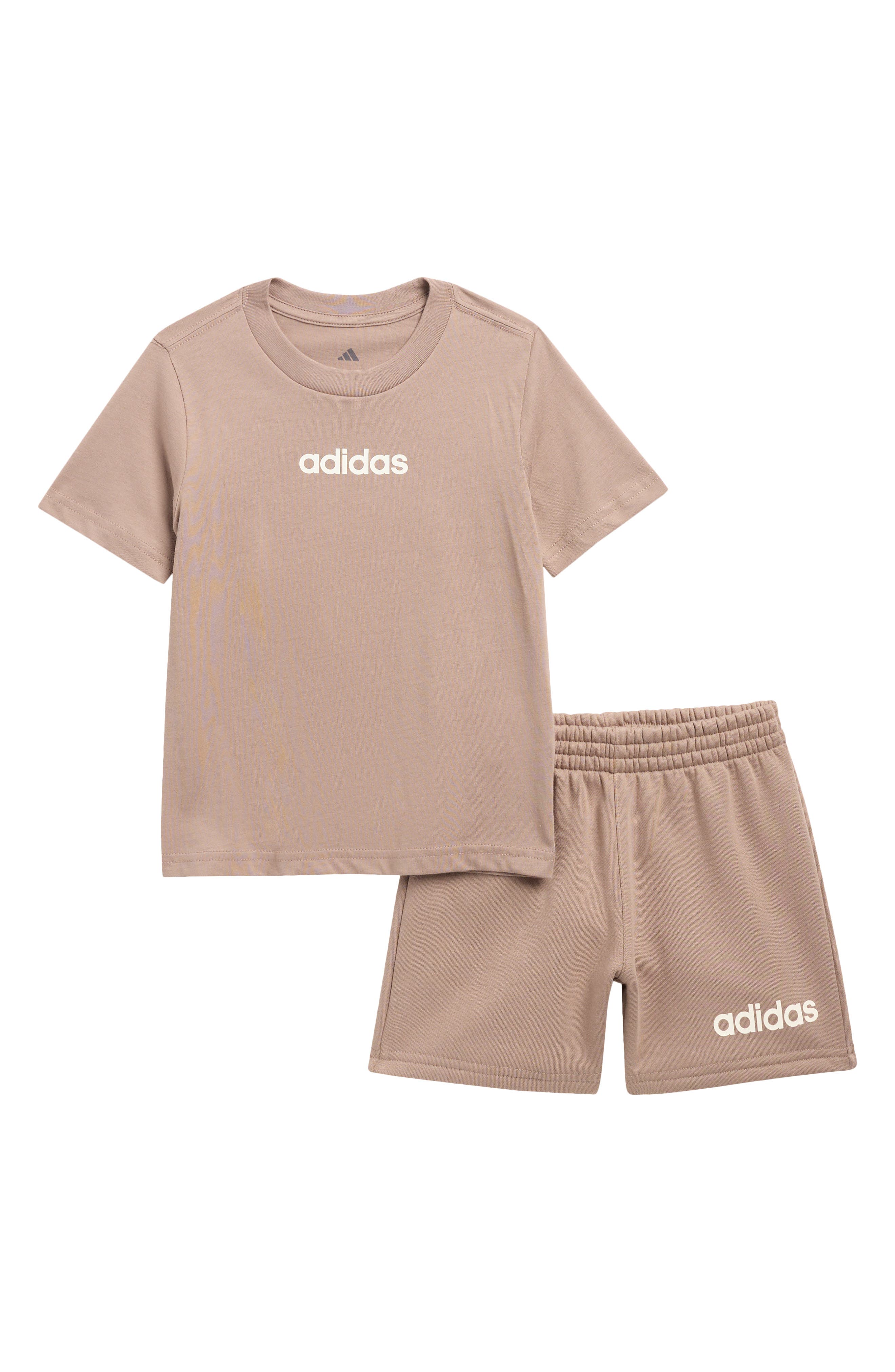 adidas Kids' Logo Fleece T-Shirt & Shorts Set
