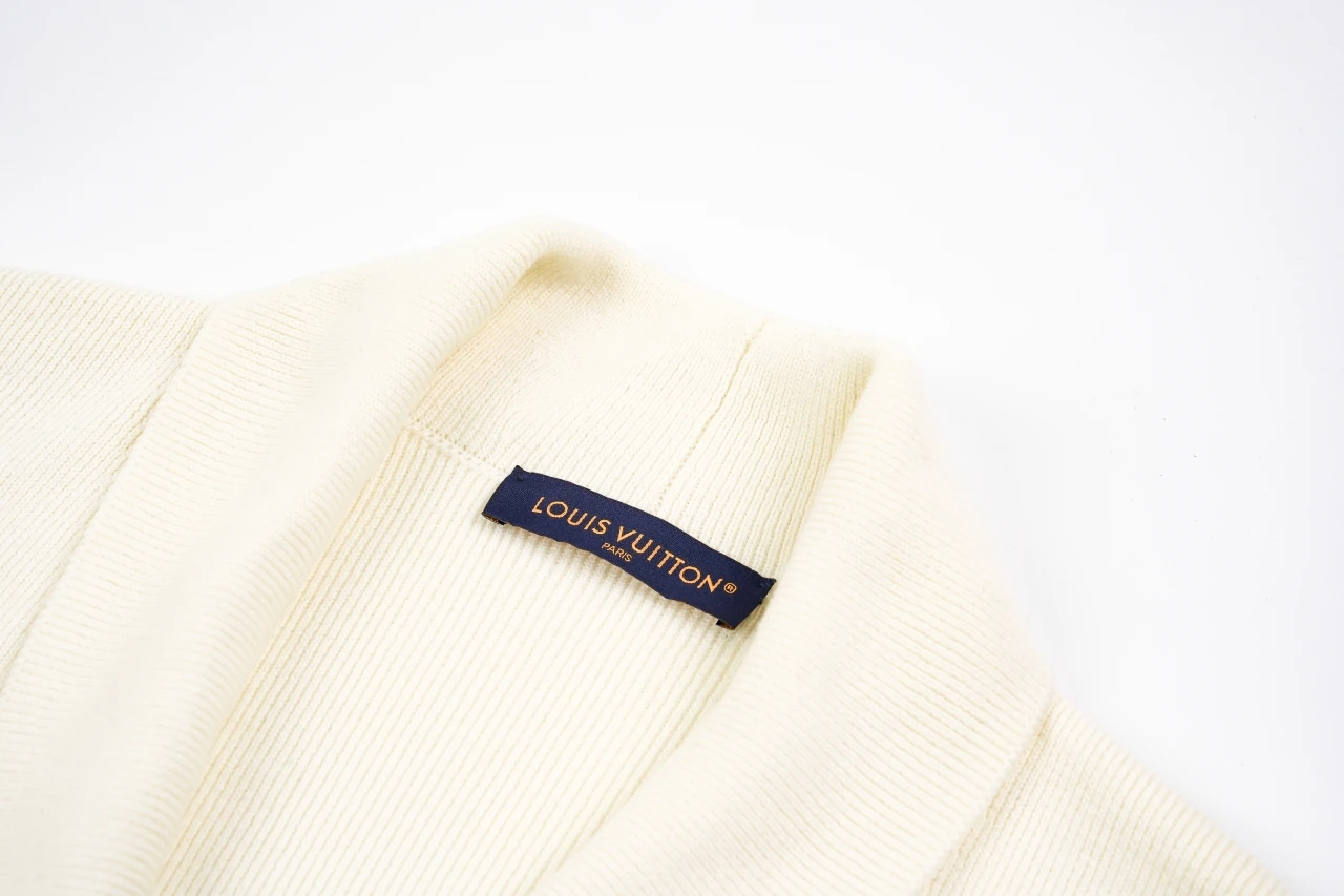 Louis Vuitton Off White Asymmetric Knit Cardigan product photo from LabelPicks