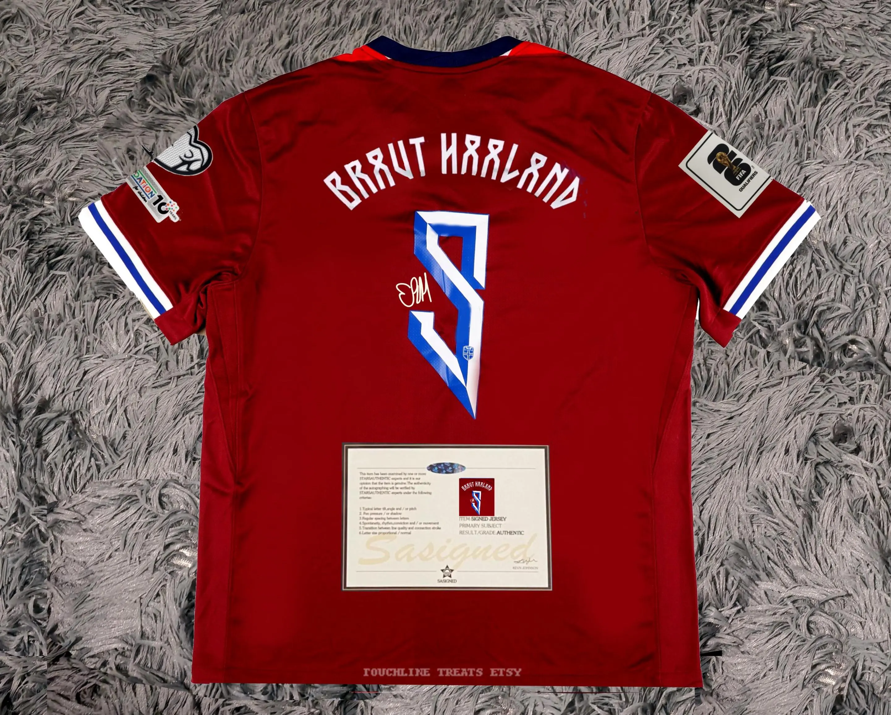 Erling Haaland SIGNED Norway World Cup Home Jersey/Shirt - COA - 2026