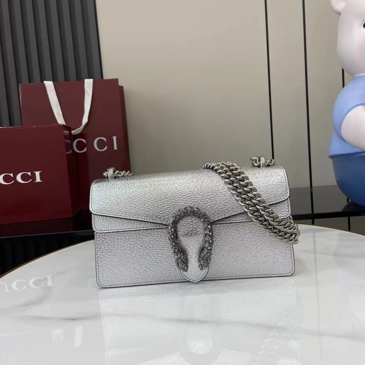 Gucci Silver Dionysus Shoulder Bag product photo from LabelPicks