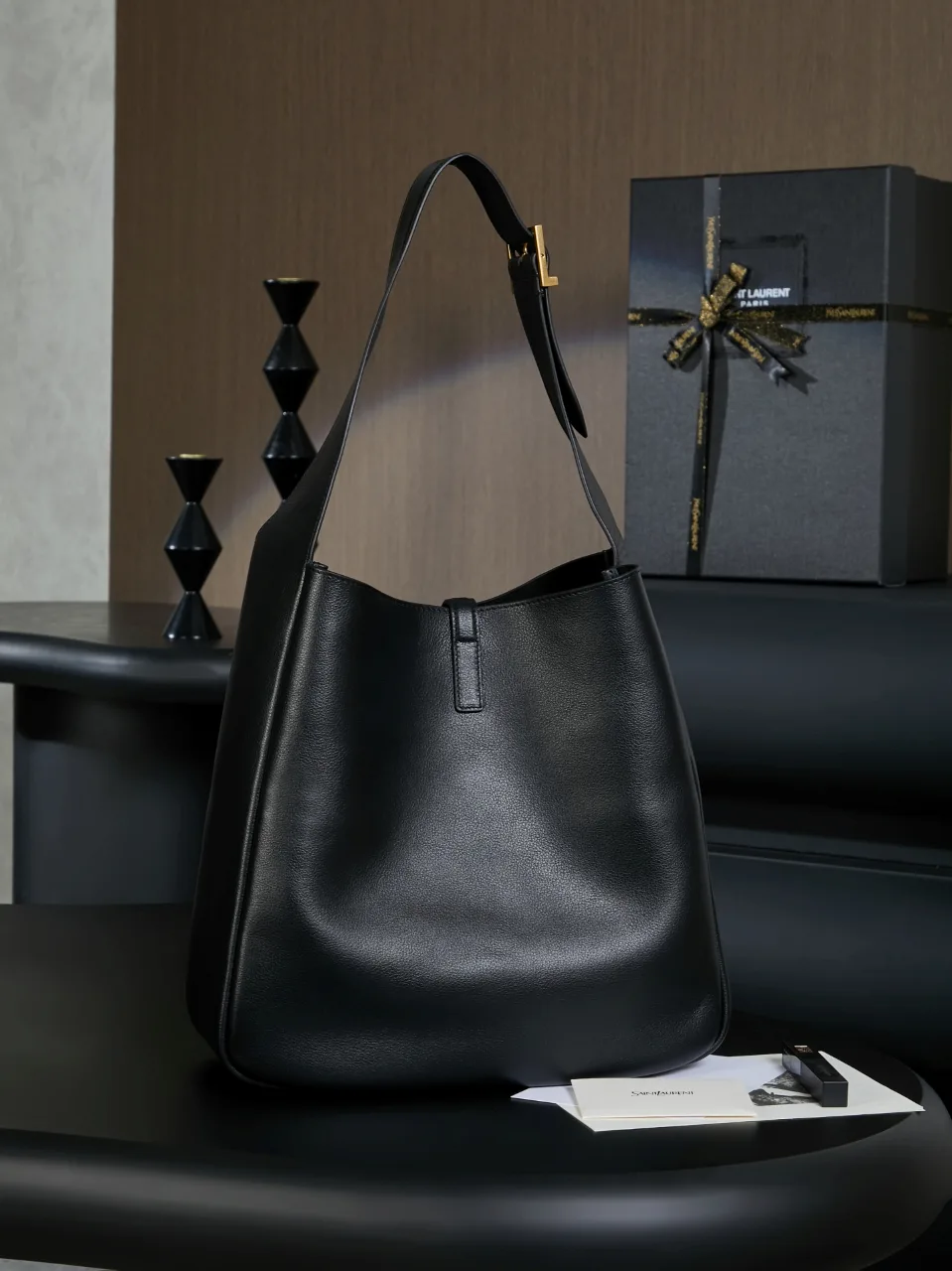 Saint Laurent Grained Leather Hobo Bag product photo from LabelPicks