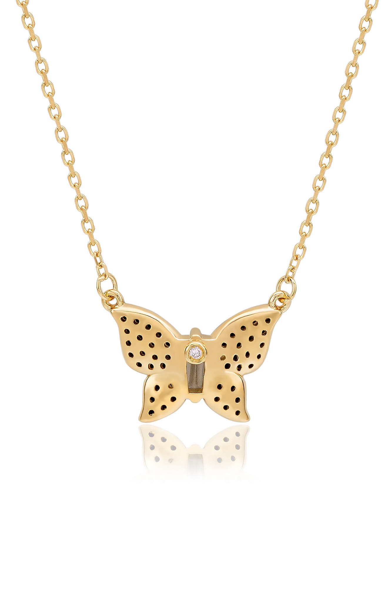 SUZY LEVIAN Cubic Zirconia Butterfly Pavé Pendant Necklace