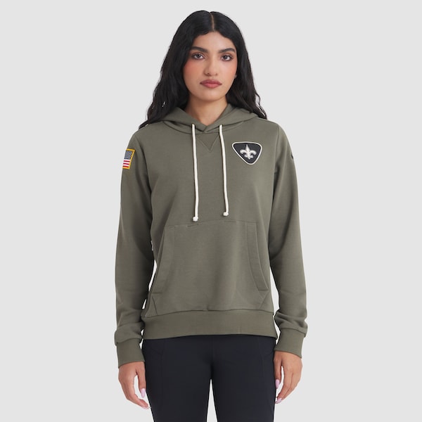 New Orleans Saints Nike Women's 2025 Salute to Service Sideline Standard Issue Dri-FIT Hoodie - Olive