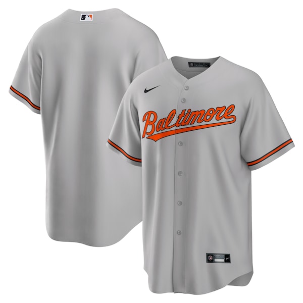 Baltimore Orioles Nike Road Replica Team Jersey - Gray/White/Black