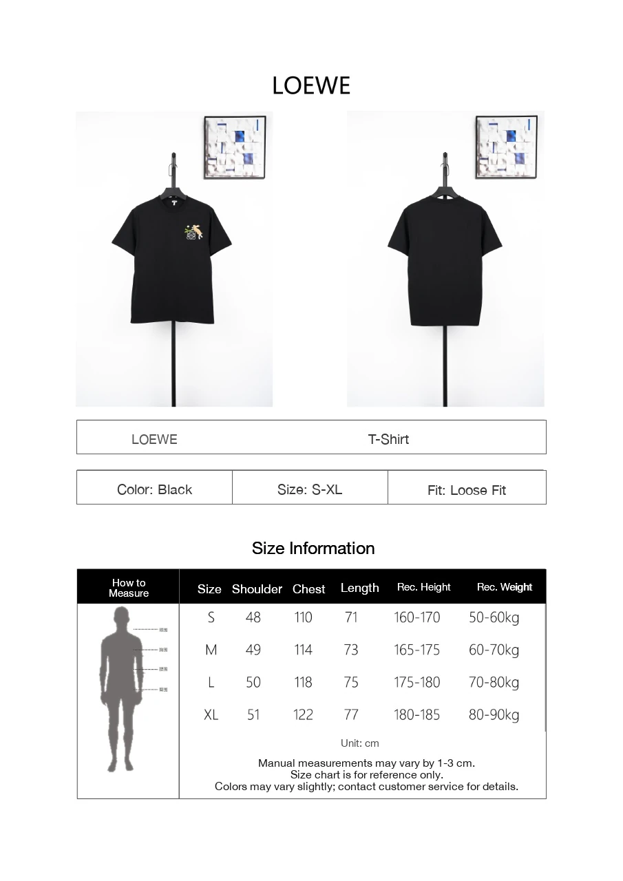 LOEWE Black Rabbit Anagram Embroidered T-Shirt product photo from LabelPicks