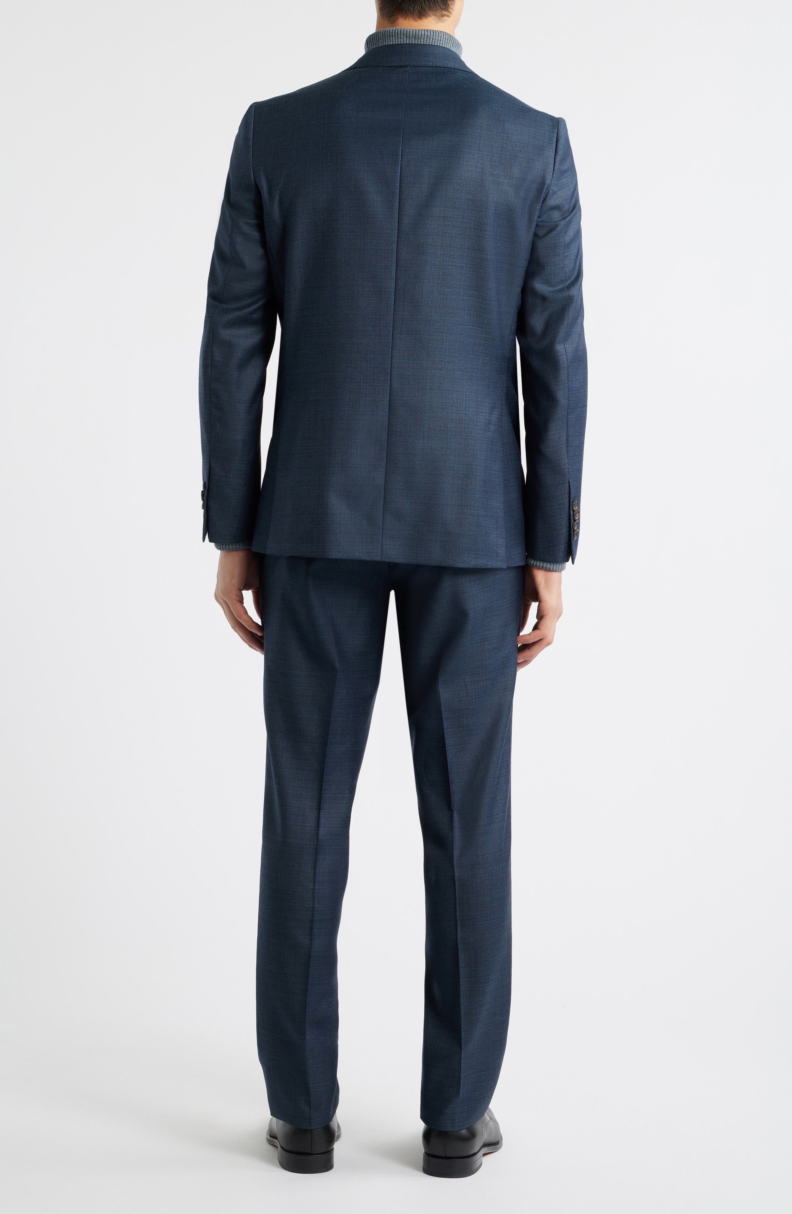 Jack Victor Esprit Dark Teal Mélange Wool Suit