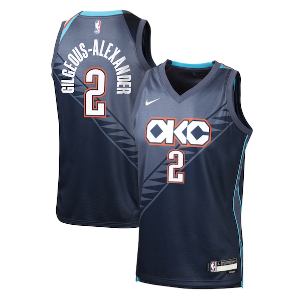 Shai Gilgeous-Alexander Oklahoma City Thunder Nike Youth 2025/26 City Edition Swingman Jersey - Navy