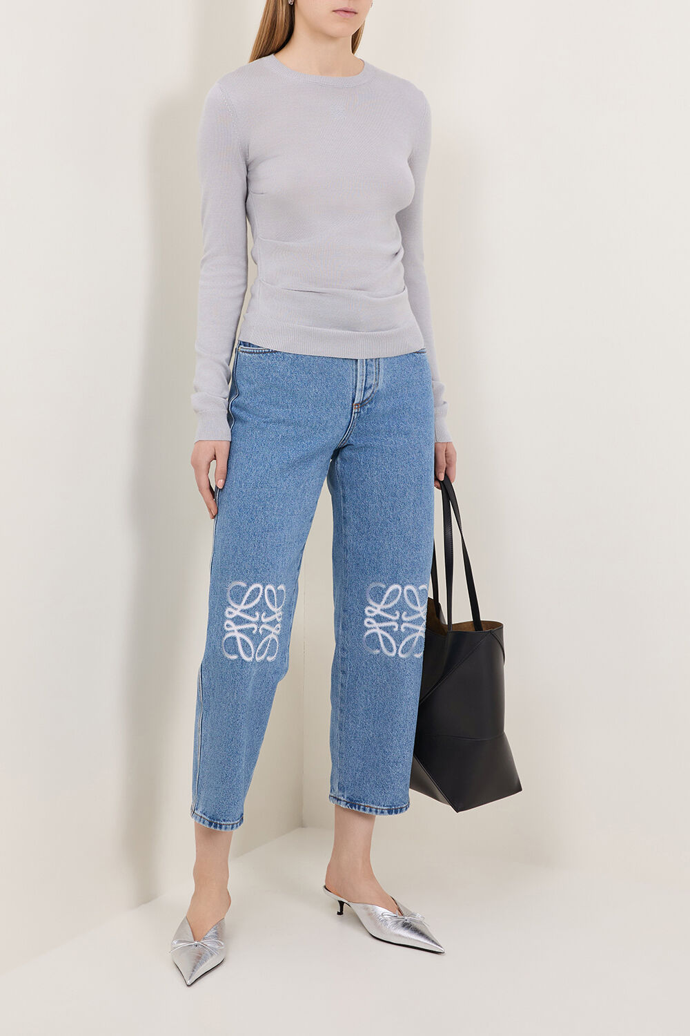 LOEWE חולצת טי מקשמיר ומשי