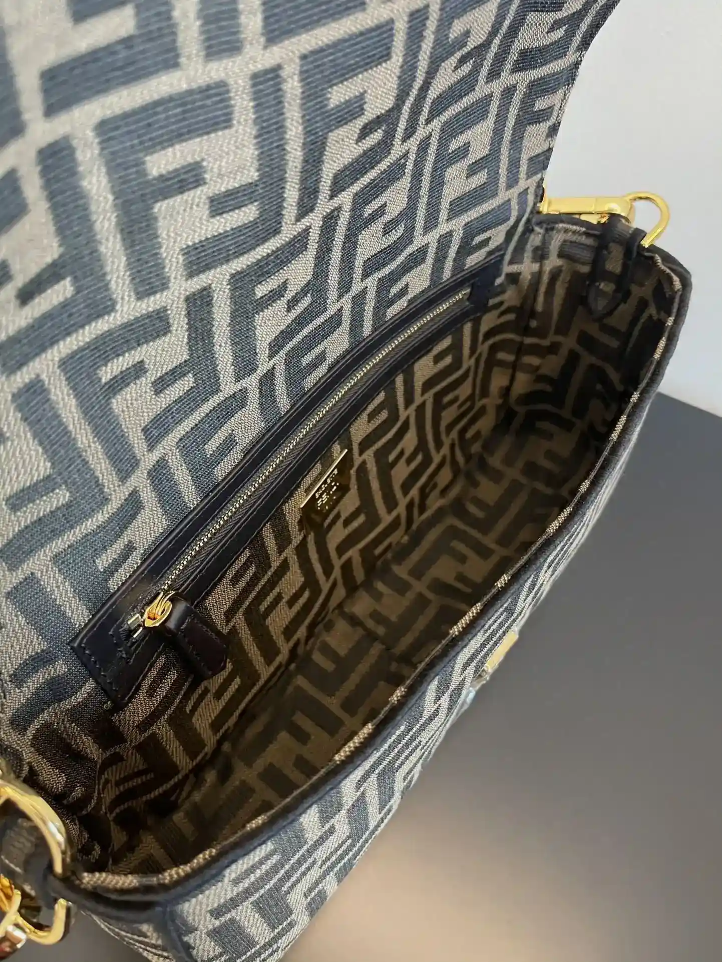 Fendi Baguette Brown Monogram Canvas Shoulder Bag product photo from LabelPicks