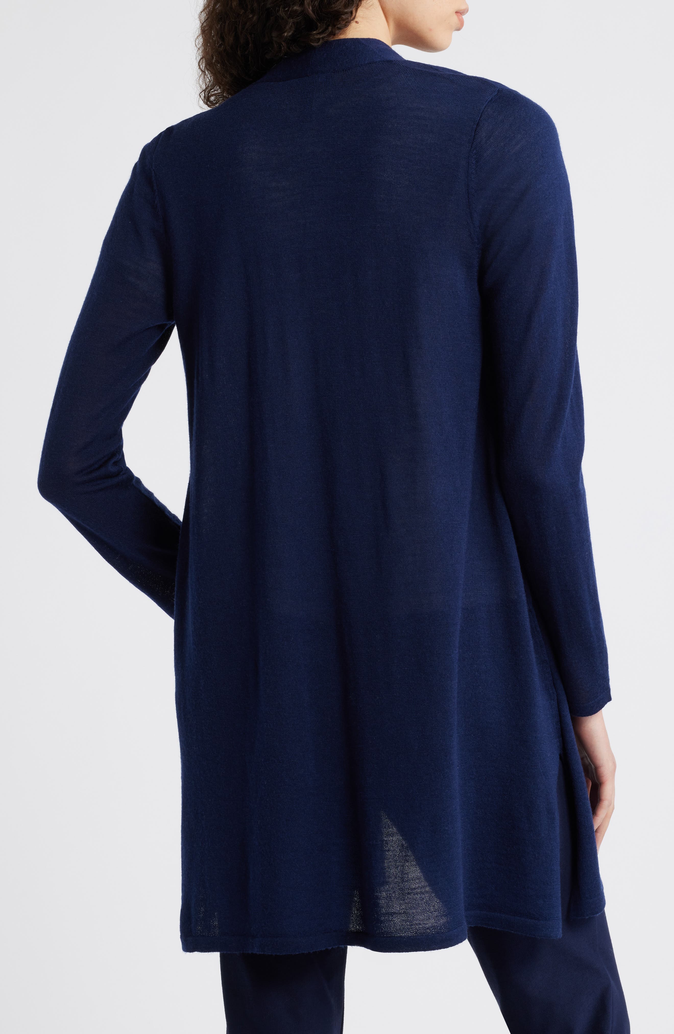 Eileen Fisher Open Front Merino Wool Cardigan