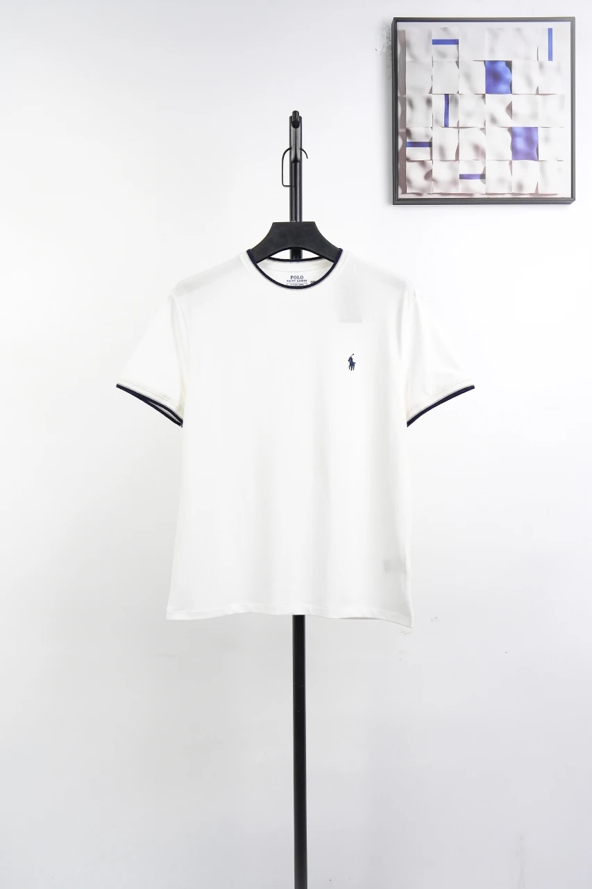 Ralph Lauren White Contrast Trim Pony Embroidered T-Shirt product photo from LabelPicks